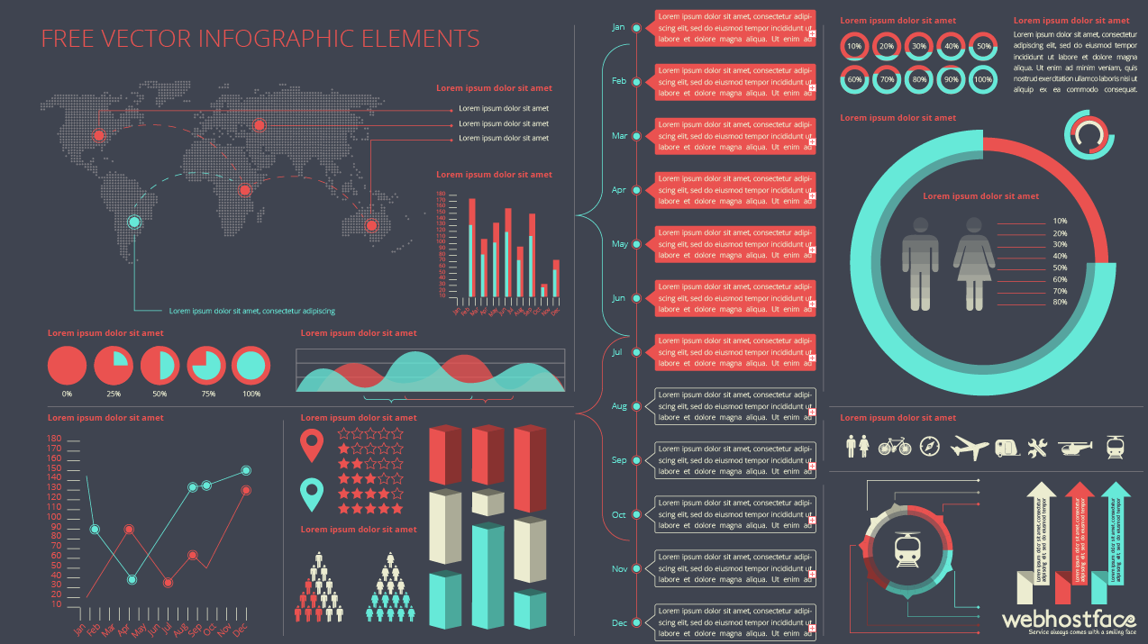 Free Infographic Elements by WebHostFace