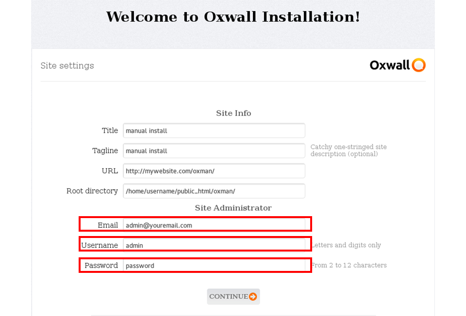 Welcome to Oxwall Installation