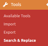 wordpress tools menu screenshot