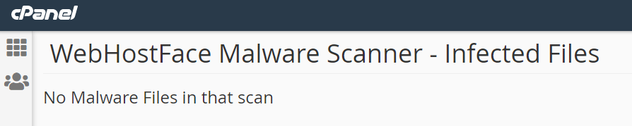 WebHostFace Malware Scanner Results